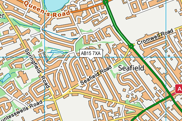 AB15 7XA map - OS VectorMap District (Ordnance Survey)