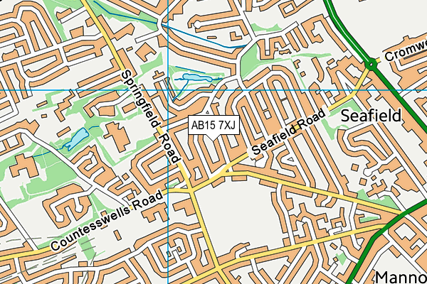 AB15 7XJ map - OS VectorMap District (Ordnance Survey)