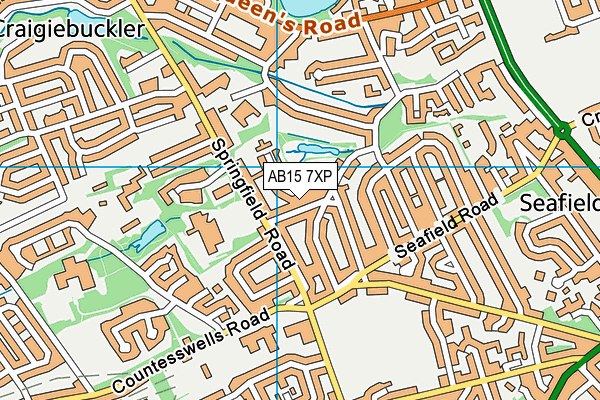 AB15 7XP map - OS VectorMap District (Ordnance Survey)