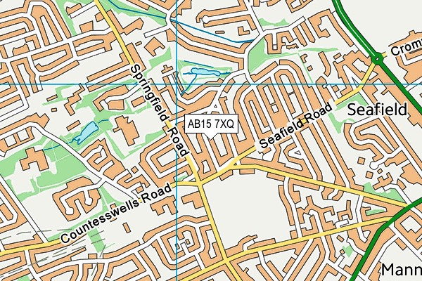 AB15 7XQ map - OS VectorMap District (Ordnance Survey)