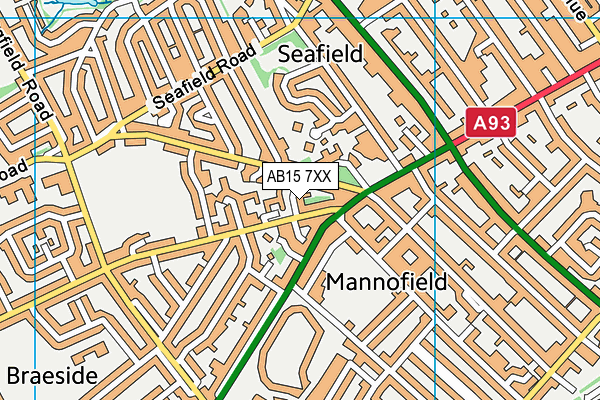 AB15 7XX map - OS VectorMap District (Ordnance Survey)
