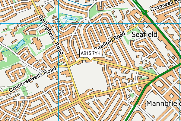 AB15 7YH map - OS VectorMap District (Ordnance Survey)
