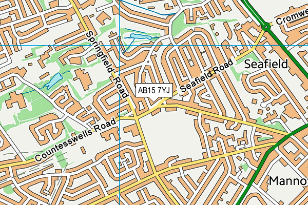 AB15 7YJ map - OS VectorMap District (Ordnance Survey)
