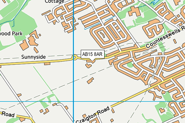AB15 8AR map - OS VectorMap District (Ordnance Survey)