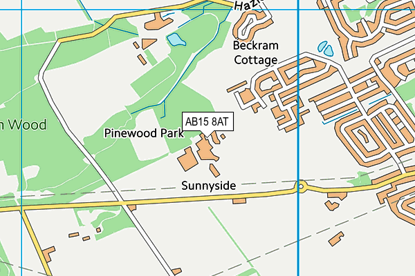 AB15 8AT map - OS VectorMap District (Ordnance Survey)