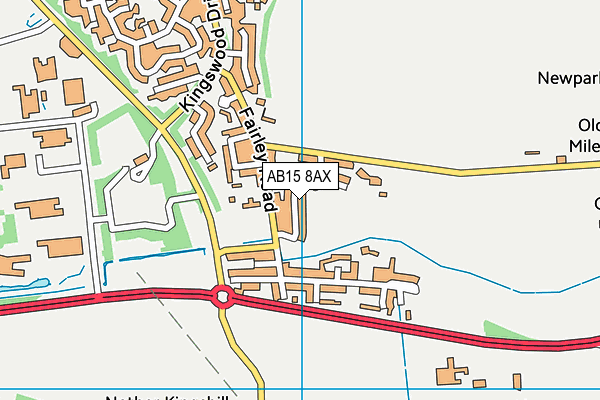 AB15 8AX map - OS VectorMap District (Ordnance Survey)