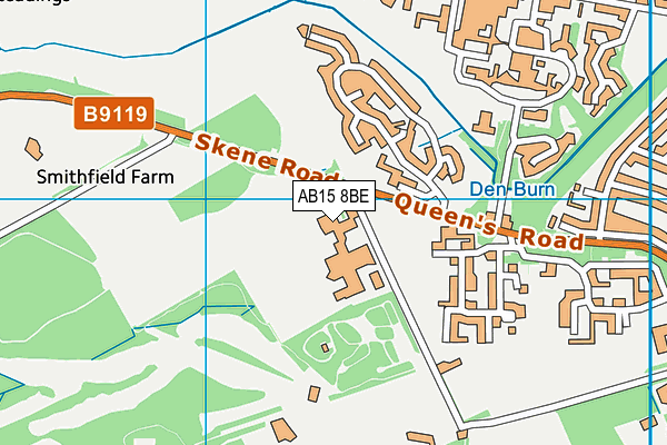 AB15 8BE map - OS VectorMap District (Ordnance Survey)