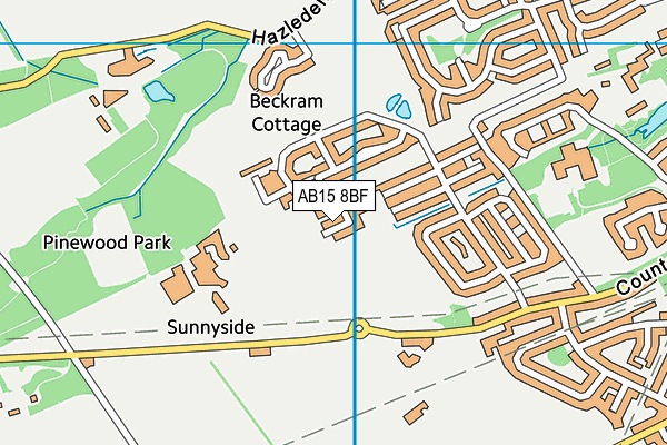 AB15 8BF map - OS VectorMap District (Ordnance Survey)