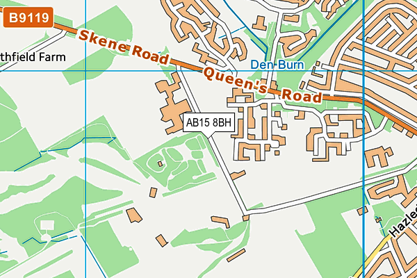 AB15 8BH map - OS VectorMap District (Ordnance Survey)