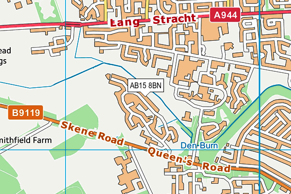AB15 8BN map - OS VectorMap District (Ordnance Survey)