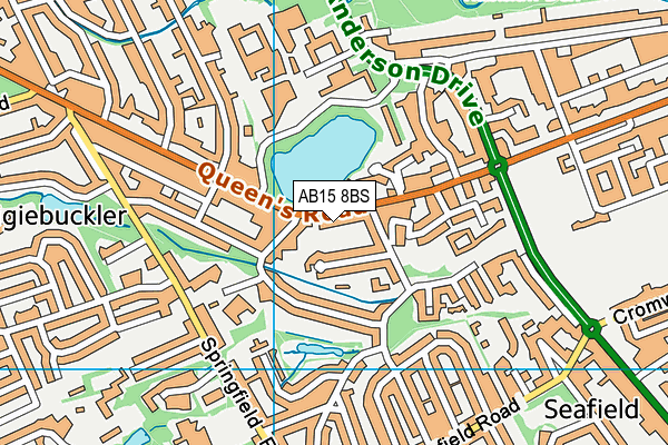 AB15 8BS map - OS VectorMap District (Ordnance Survey)