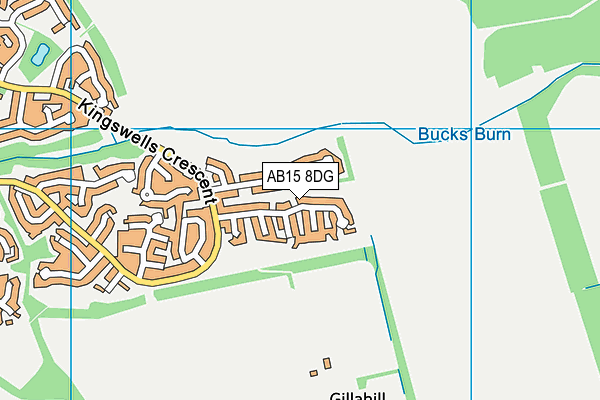 AB15 8DG map - OS VectorMap District (Ordnance Survey)