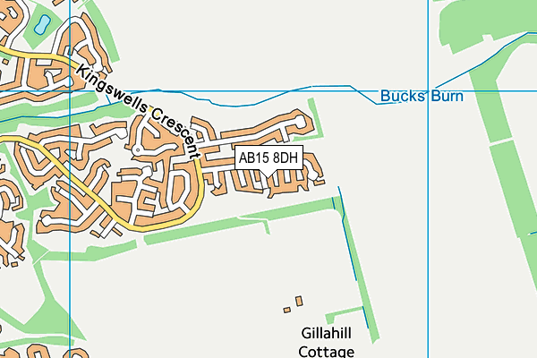 AB15 8DH map - OS VectorMap District (Ordnance Survey)