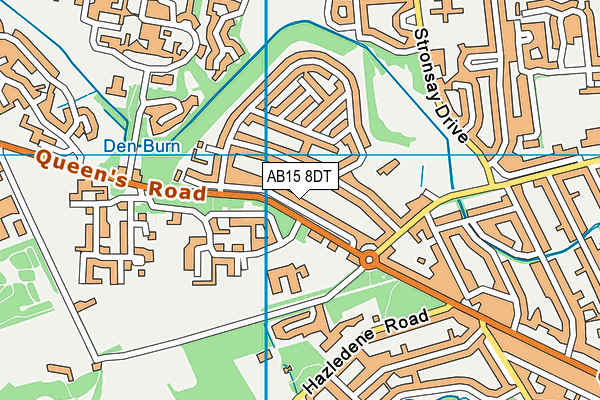 AB15 8DT map - OS VectorMap District (Ordnance Survey)