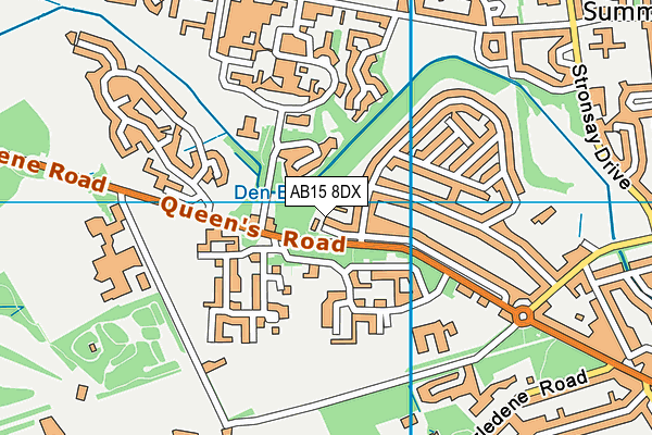AB15 8DX map - OS VectorMap District (Ordnance Survey)