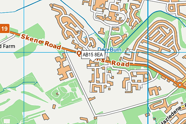 AB15 8EA map - OS VectorMap District (Ordnance Survey)