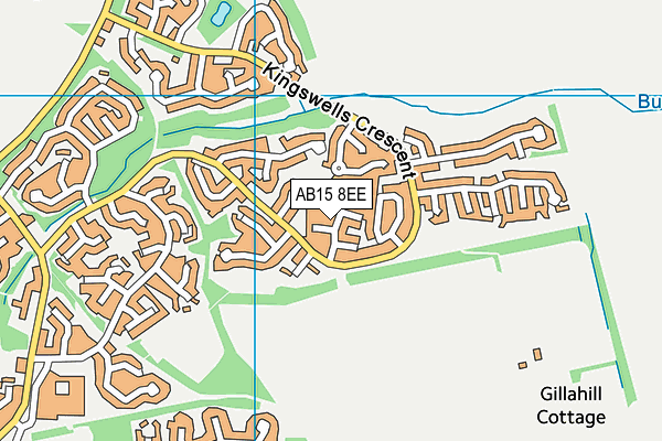AB15 8EE map - OS VectorMap District (Ordnance Survey)