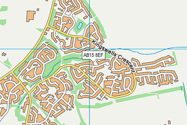 AB15 8EF map - OS VectorMap District (Ordnance Survey)