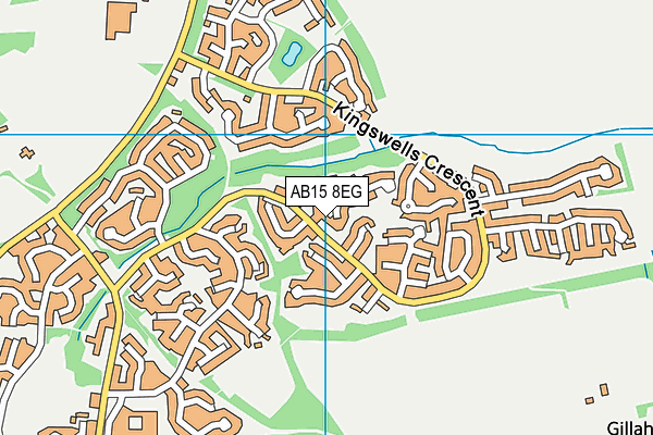 AB15 8EG map - OS VectorMap District (Ordnance Survey)