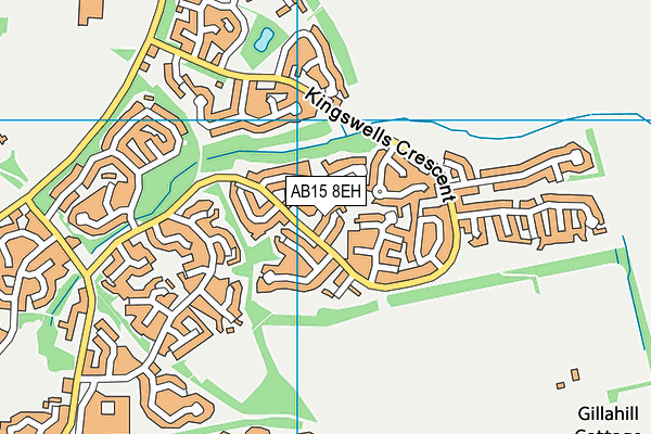 AB15 8EH map - OS VectorMap District (Ordnance Survey)