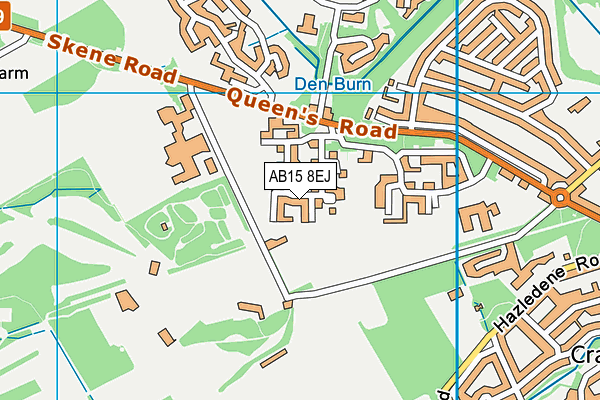 AB15 8EJ map - OS VectorMap District (Ordnance Survey)