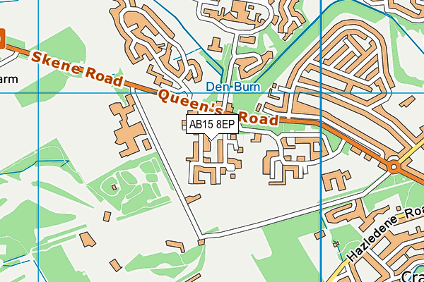 AB15 8EP map - OS VectorMap District (Ordnance Survey)
