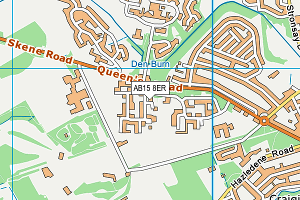 AB15 8ER map - OS VectorMap District (Ordnance Survey)