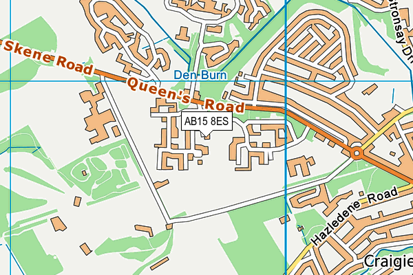 AB15 8ES map - OS VectorMap District (Ordnance Survey)
