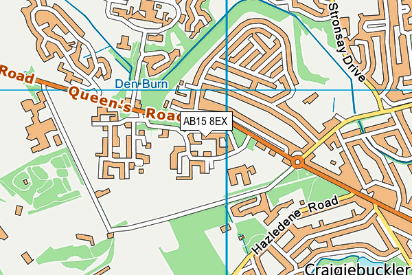 AB15 8EX map - OS VectorMap District (Ordnance Survey)