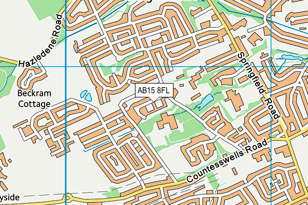 AB15 8FL map - OS VectorMap District (Ordnance Survey)