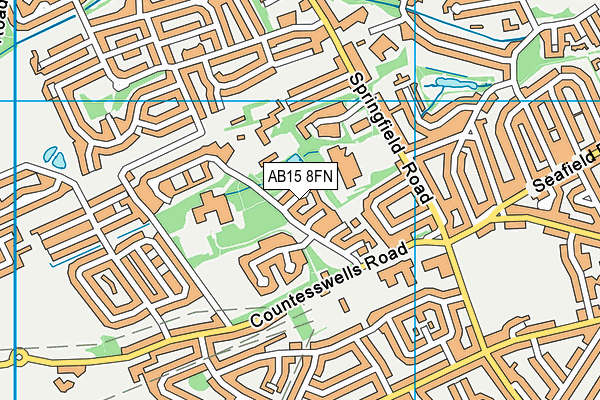 AB15 8FN map - OS VectorMap District (Ordnance Survey)