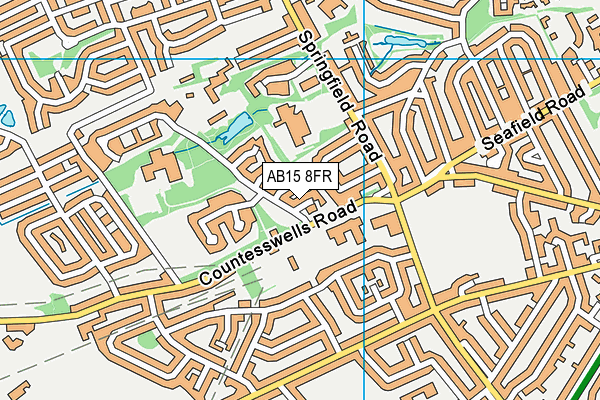 AB15 8FR map - OS VectorMap District (Ordnance Survey)