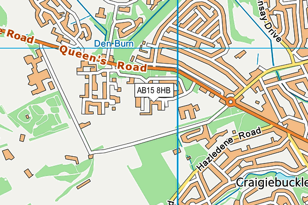 AB15 8HB map - OS VectorMap District (Ordnance Survey)