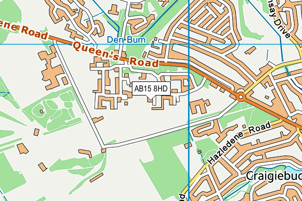 AB15 8HD map - OS VectorMap District (Ordnance Survey)