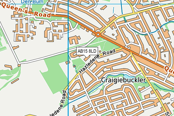 AB15 8LD map - OS VectorMap District (Ordnance Survey)