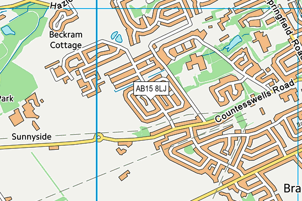 AB15 8LJ map - OS VectorMap District (Ordnance Survey)