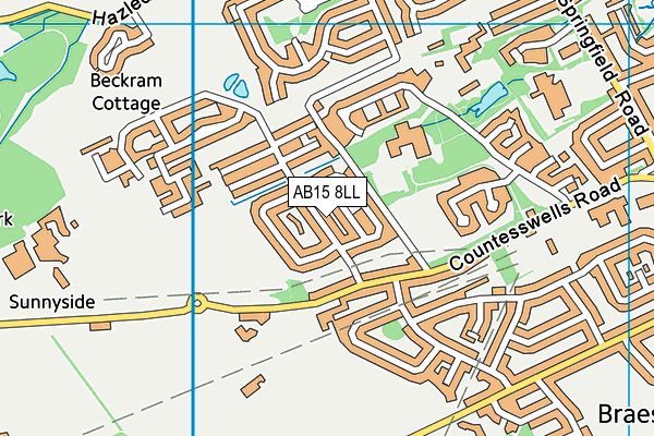 AB15 8LL map - OS VectorMap District (Ordnance Survey)