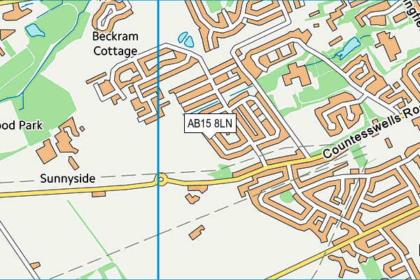 AB15 8LN map - OS VectorMap District (Ordnance Survey)