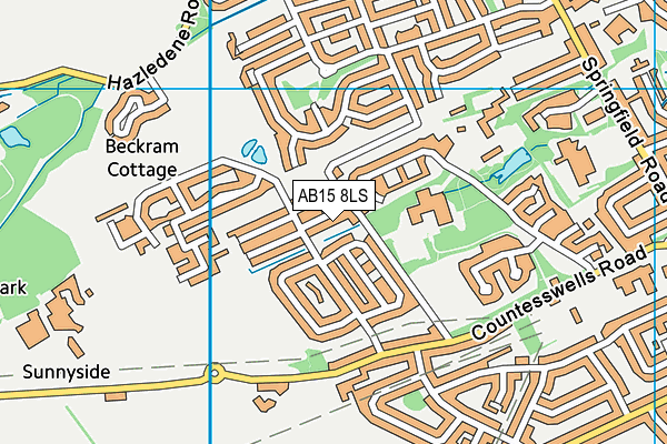 AB15 8LS map - OS VectorMap District (Ordnance Survey)