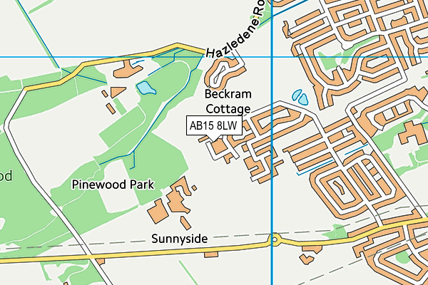 AB15 8LW map - OS VectorMap District (Ordnance Survey)
