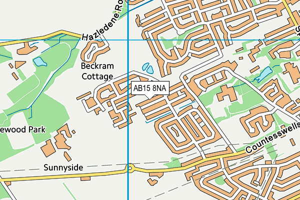 AB15 8NA map - OS VectorMap District (Ordnance Survey)
