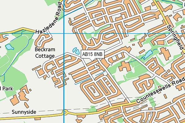 AB15 8NB map - OS VectorMap District (Ordnance Survey)