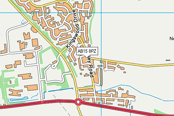 AB15 8PZ map - OS VectorMap District (Ordnance Survey)