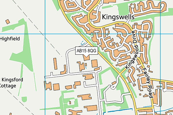 AB15 8QG map - OS VectorMap District (Ordnance Survey)