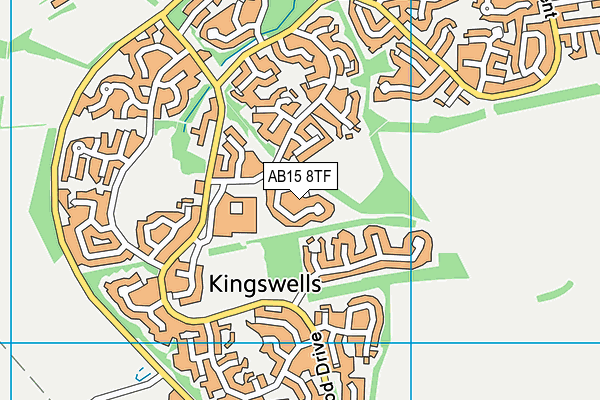 AB15 8TF map - OS VectorMap District (Ordnance Survey)