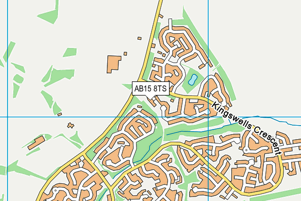 AB15 8TS map - OS VectorMap District (Ordnance Survey)