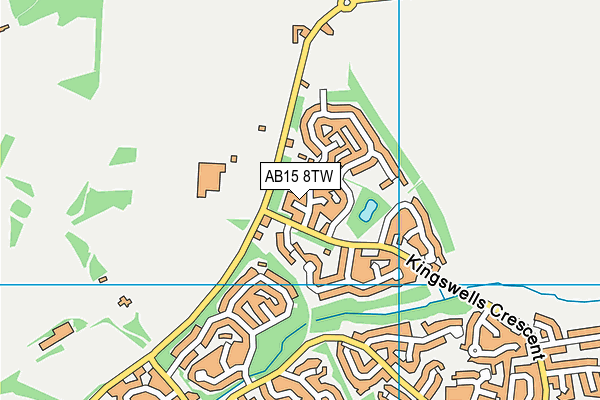 AB15 8TW map - OS VectorMap District (Ordnance Survey)