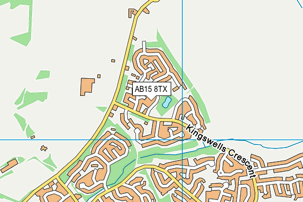 AB15 8TX map - OS VectorMap District (Ordnance Survey)