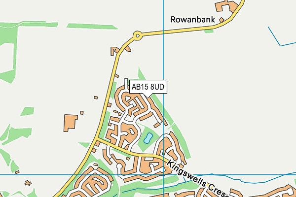 AB15 8UD map - OS VectorMap District (Ordnance Survey)