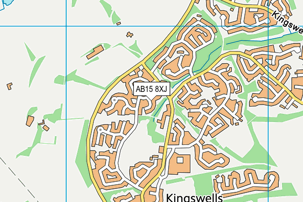 AB15 8XJ map - OS VectorMap District (Ordnance Survey)